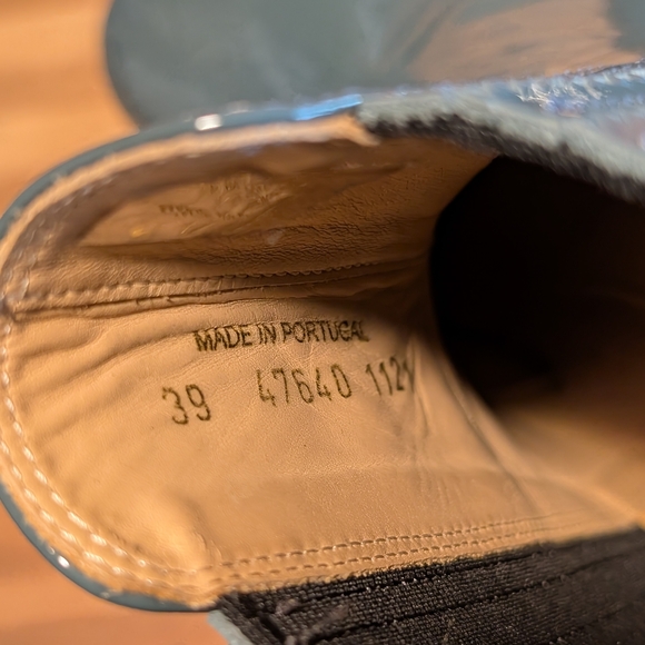 Angela Scott Teal Patent Leather Miss Kate Boots, EU39 EUC - Picture 3 of 10